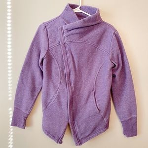 Zella Purple Side Zip Athletic Asymmetrical  Fitted Jacket